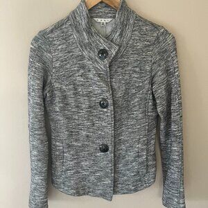 Cabi Grey Fleece Three Button Front Cardigan Jacket Size XS